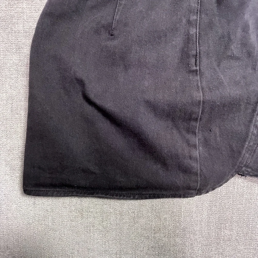 PacSun Womens 27 Black Denim Asymmetric Hem Mini Skirt Side Zip Streetwear